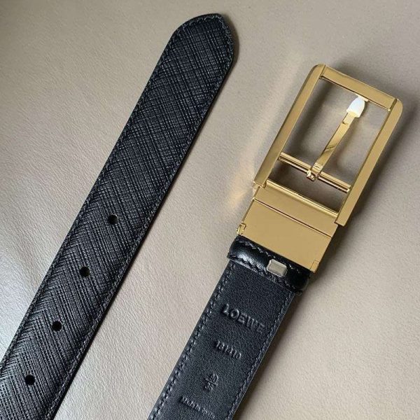 【ロエベ】カーフレザー アナグラムバックルリバーシブルベルト 偽物 lof37913 - 画像 (6)