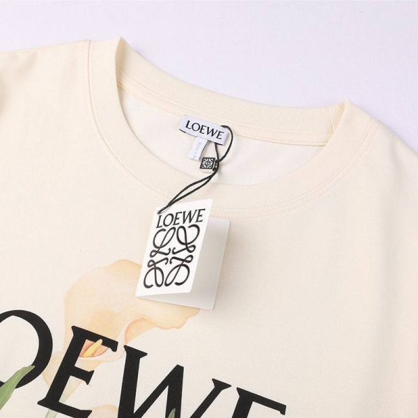 希少色  ロエベ Tシャツ スーパーコピー アナグラム ブローチプリント 半袖 loa31475 - 画像 (3)