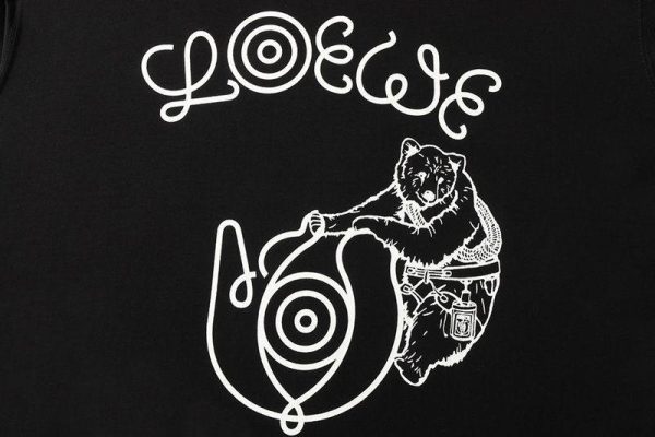 送料込 ロエベ Tシャツ コピー ロゴプリントクルーネック半袖Tシャツ loe02036 - 画像 (3)