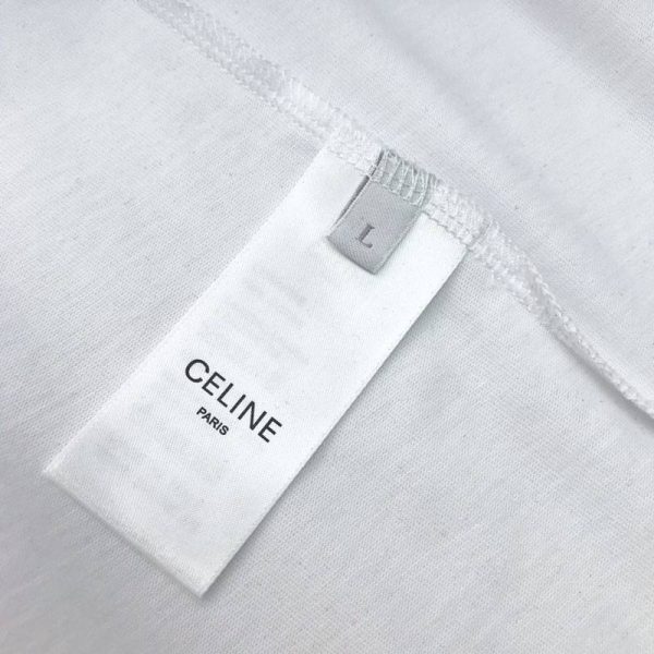 大人気！セリーヌ ルーズ Tシャツ 偽物 コットン ホワイト Cek79458 - 画像 (6)