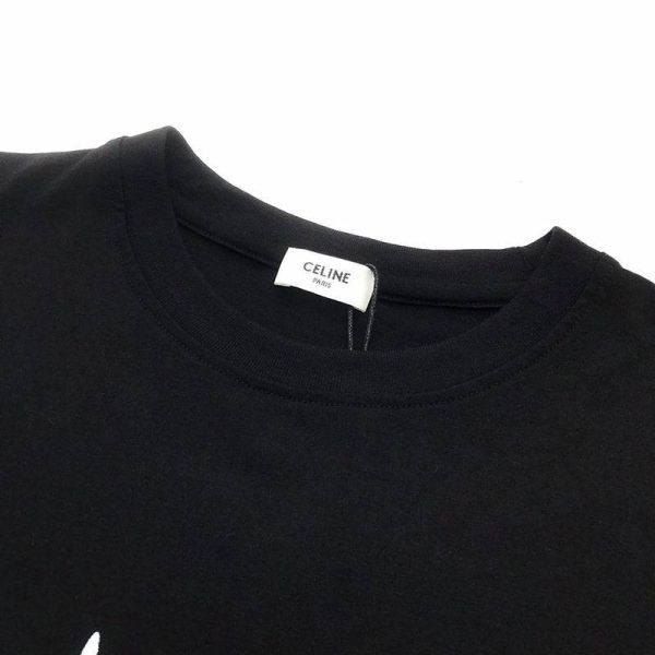人気No1セリーヌ アーティストプリント ルーズTシャツ コピー/ コットン ブラック Cez86971 - 画像 (3)
