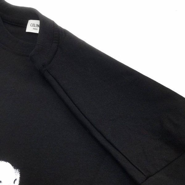 人気No1セリーヌ アーティストプリント ルーズTシャツ コピー/ コットン ブラック Cez86971 - 画像 (5)
