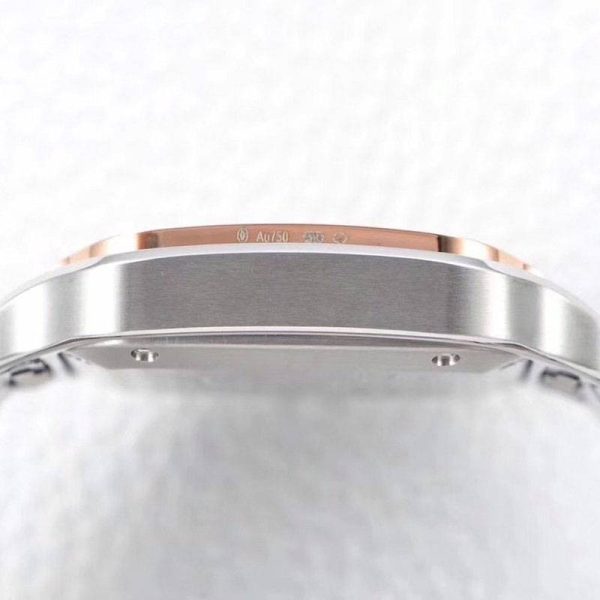 世界中で大人気♪カルティエ サントス ドゥ カルティエ MM コピー ステンレス・ピンクゴールド kah73418 - 画像 (7)