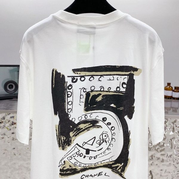目を惹くカラーシャネル Tシャツ プリント プレタ クルーズ 新作 半袖 偽物 shd05008 - 画像 (6)