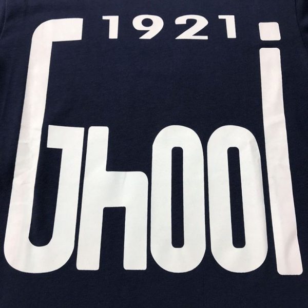 世界中で大人気♪グッチ クリスタル"1921 グッチ" コットン Tシャツ パロディ gul34129 - 画像 (4)