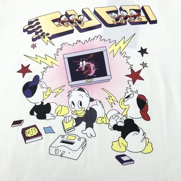 人気急上昇☆Disney x グッチ 偽物 コラボ・ドナルドイラストTシャツ♪ guv00523 - 画像 (4)