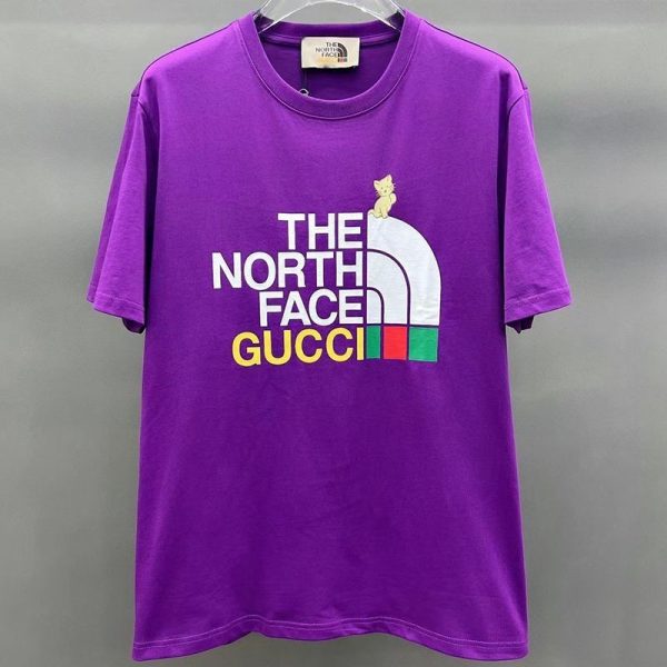 《大人気》グッチ x ノースフェイス コラボ 半袖Tシャツ スーパーコピー guh57850 - 画像 (2)