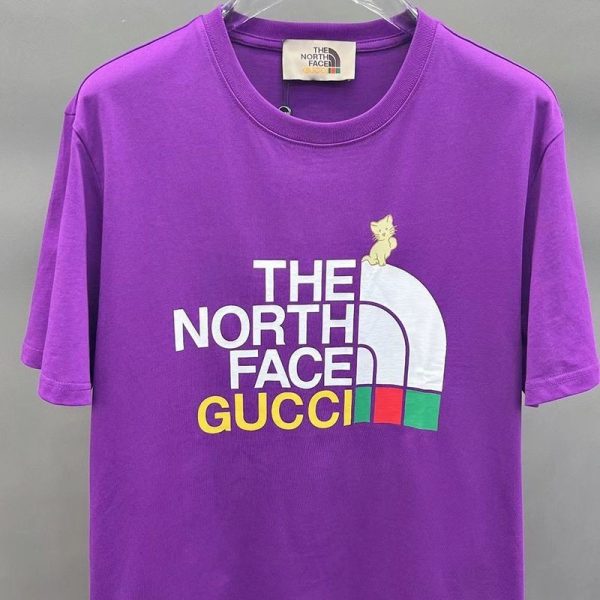 《大人気》グッチ x ノースフェイス コラボ 半袖Tシャツ スーパーコピー guh57850 - 画像 (3)