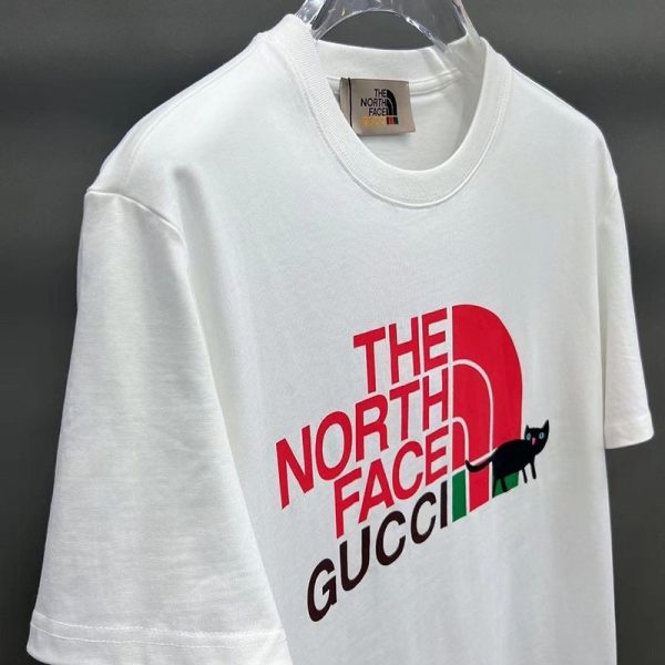 稀少【関送込】グッチ x ノースフェイス 偽物 コラボ 半袖Tシャツ gun12019 - 画像 (3)