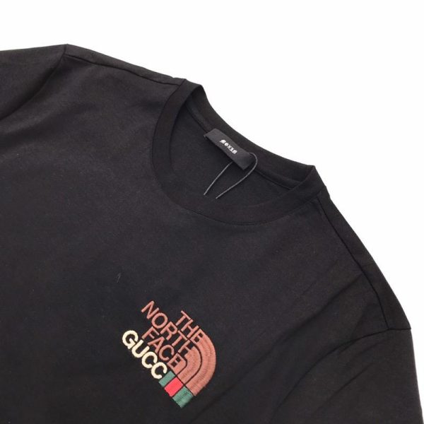 春夏新作グッチ x ノースフェイス コラボ 半袖Tシャツ パロディ gua78961 - 画像 (2)