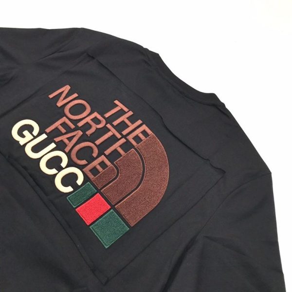 春夏新作グッチ x ノースフェイス コラボ 半袖Tシャツ パロディ gua78961 - 画像 (4)