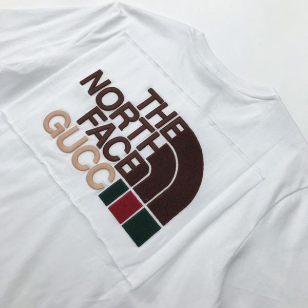 稀少 グッチ x ノースフェイス 偽物 コラボ 半袖Tシャツ gux97217 - 画像 (4)