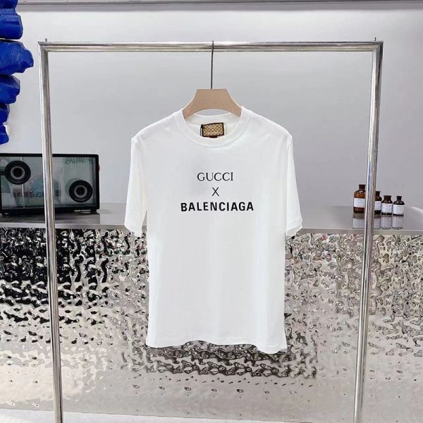 目を惹くカラー グッチ x バレンシアガ コピー コラボ 半袖Tシャツ gue70561 - 画像 (2)