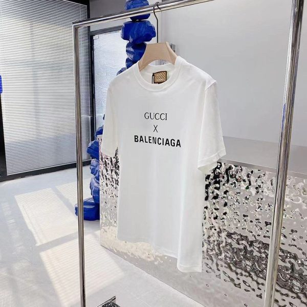 目を惹くカラー グッチ x バレンシアガ コピー コラボ 半袖Tシャツ gue70561 - 画像 (4)