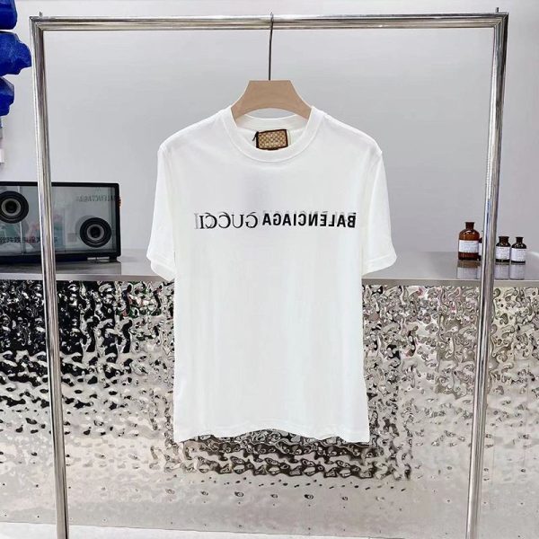 一目惚れ♪グッチ x バレンシアガ スーパーコピー コラボ 半袖Tシャツ gum47234 - 画像 (2)