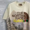 一目惚れ♪ グッチ ノースフェイス コラボ 半袖Tシャツ スーパーコピー - 画像 (3)