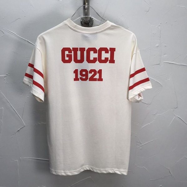★日本!!人気！100周年記念★グッチ★Tシャツ 偽物 コットン クルーネック ストライプ gur83366 - 画像 (2)