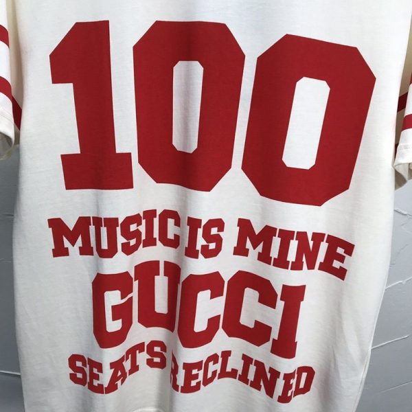★日本!!人気！100周年記念★グッチ★Tシャツ 偽物 コットン クルーネック ストライプ gur83366 - 画像 (4)
