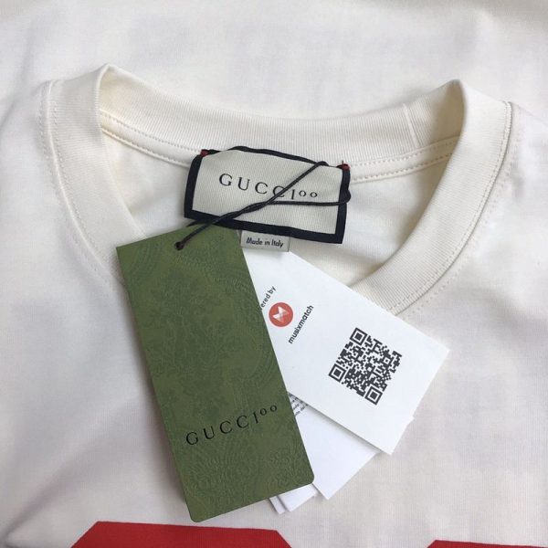 ★日本!!人気！100周年記念★グッチ★Tシャツ 偽物 コットン クルーネック ストライプ gur83366 - 画像 (5)