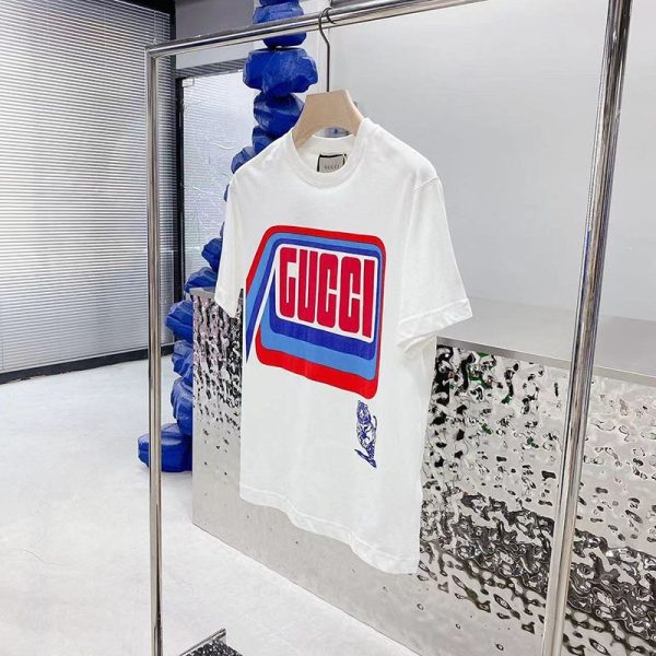 定番人気☆グッチ ロゴ コットンTシャツ パロディ バックフラワーアップリケ gus01791 - 画像 (4)