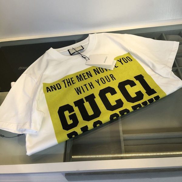 世界中で大人気♪グッチ ロゴ コットンTシャツ コピー バックフラワーアップリケ 2色 gus17426 - 画像 (4)