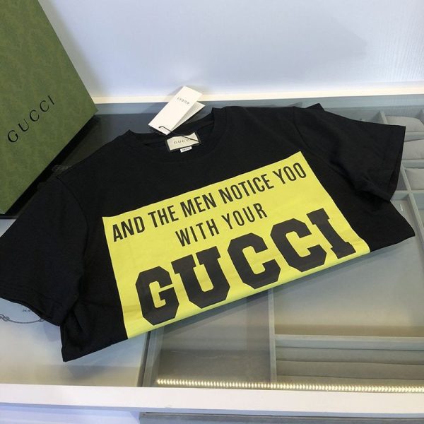 世界中で大人気♪グッチ ロゴ コットンTシャツ コピー バックフラワーアップリケ 2色 gus17426 - 画像 (8)