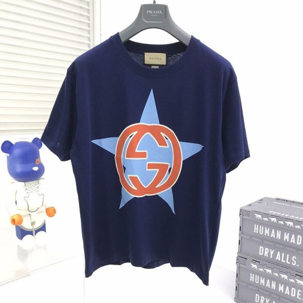 定番人気☆グッチ ロゴ コットンTシャツ コピー バックフラワーアップリケ 2色 guw17595 - 画像 (5)