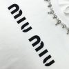 送料込ミュウミュウ 偽物★クリスタル クロップドコットンTシャツ MJL8161V6FF0009 - 画像 (4)