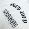 超話題!ミュウミュウ 偽物 Leagueロゴ入りのアイコニックなTシャツ myu24874 - 画像 (4)