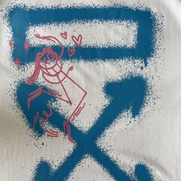21AW新作オフホワイト グラフィティ アローロゴTシャツ コピー ofw33659 - 画像 (3)