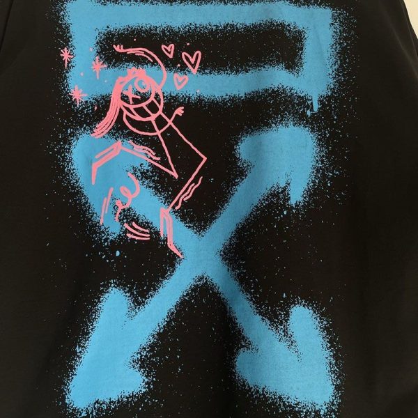 超話題!オフホワイト グラフィティ アローロゴTシャツ 偽物 ofc45272 - 画像 (3)