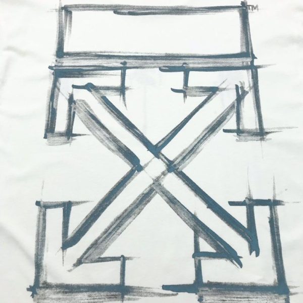 一目惚れ♪オフホワイト 偽物 グラフィティ アローロゴTシャツ ofm22528 - 画像 (6)