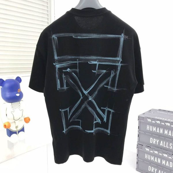 争奪戦オフホワイト グラフィティ アローロゴTシャツ スーパーコピー ofx82407 - 画像 (2)