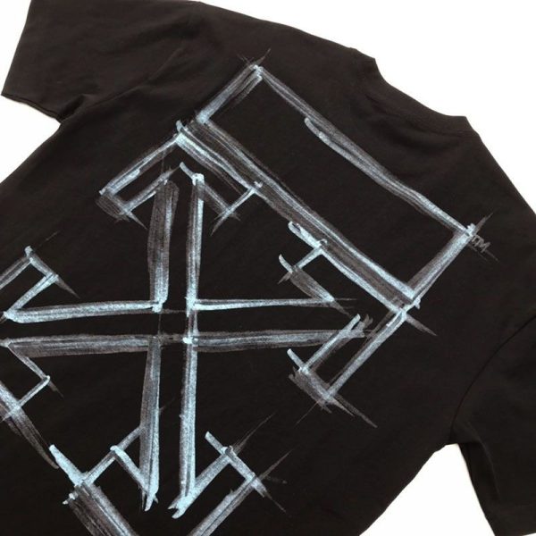 争奪戦オフホワイト グラフィティ アローロゴTシャツ スーパーコピー ofx82407 - 画像 (6)