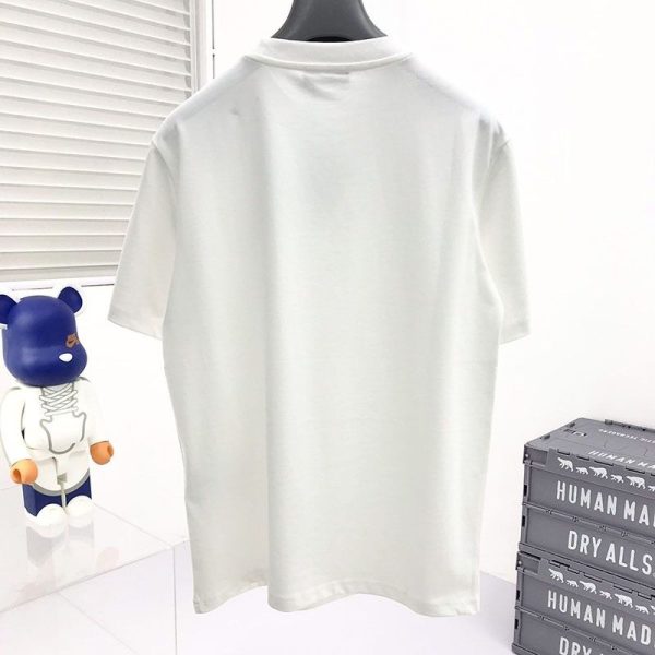 日本未入荷プラダ コピー コントラストトライアングル ロゴ コットンTシャツ ホワイト puz08445 - 画像 (2)
