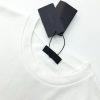 セール新作プラダ 偽物 コントラストトライアングル ロゴ コットンTシャツ ホワイト pux55313 - 画像 (3)