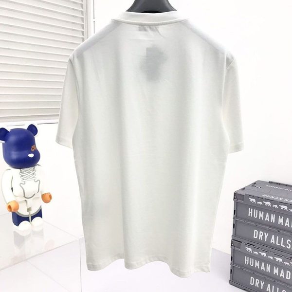 セール新作プラダ 偽物 コントラストトライアングル ロゴ コットンTシャツ ホワイト pux55313 - 画像 (2)