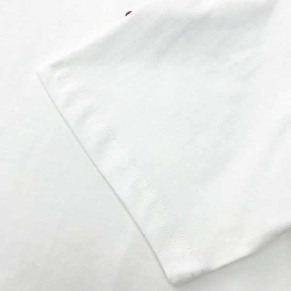 セール新作プラダ 偽物 コントラストトライアングル ロゴ コットンTシャツ ホワイト pux55313 - 画像 (5)