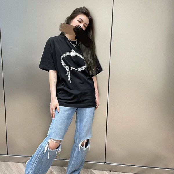 希少色プラダ プリントコットンTシャツ 偽物 2色 puu55816 - 画像 (5)