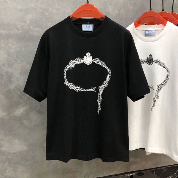 希少色プラダ プリントコットンTシャツ 偽物 2色 puu55816 - 画像 (11)
