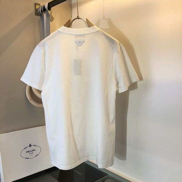 春夏新作プラダ 偽物 ロゴ コットンTシャツ puc58898 - 画像 (2)