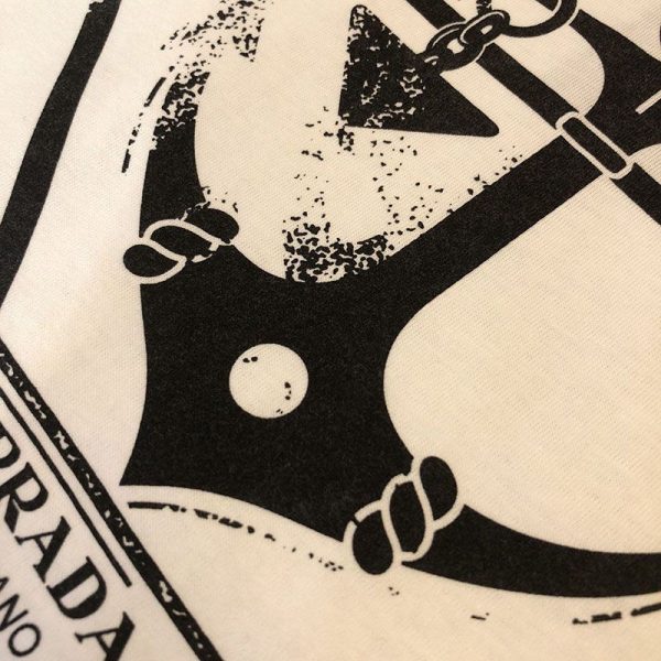 春夏新作プラダ 偽物 ロゴ コットンTシャツ puc58898 - 画像 (5)