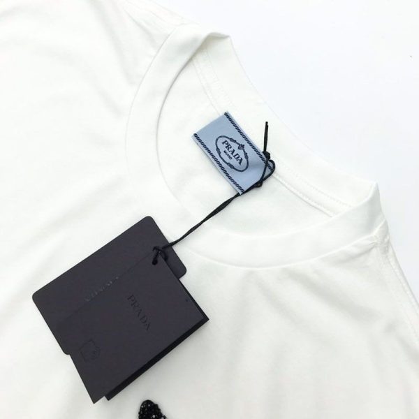 21AW新作プラダ ロゴ コットンTシャツ コピー pum27000 - 画像 (3)