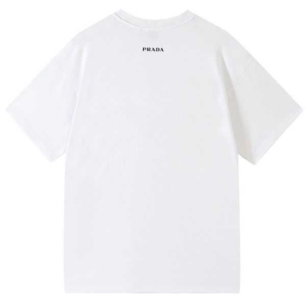 送料込プラダ ミラノロゴ コットンTシャツ コピー puk55503 - 画像 (2)