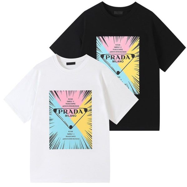 送料込プラダ ミラノロゴ コットンTシャツ コピー puk55503 - 画像 (5)