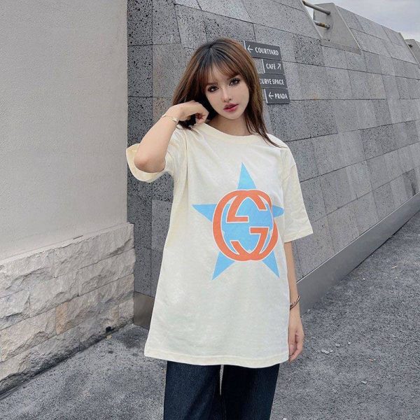 希少色グッチ ロゴ コットン Tシャツ スーパーコピー gua31499 - 画像 (7)