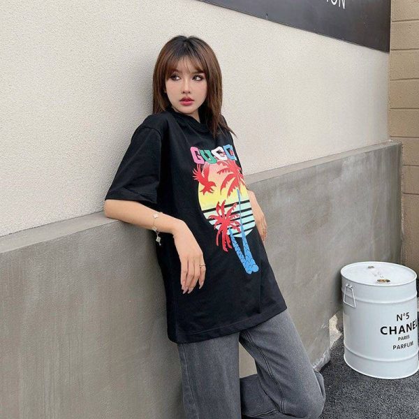 21AW新作グッチ ヤシ コットン Tシャツ コピー guc81693 - 画像 (3)