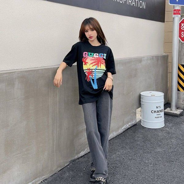 21AW新作グッチ ヤシ コットン Tシャツ コピー guc81693 - 画像 (5)