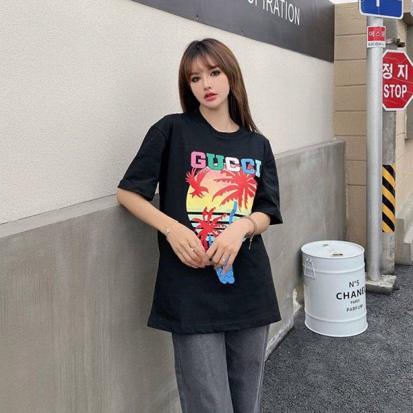 21AW新作グッチ ヤシ コットン Tシャツ コピー guc81693 - 画像 (6)