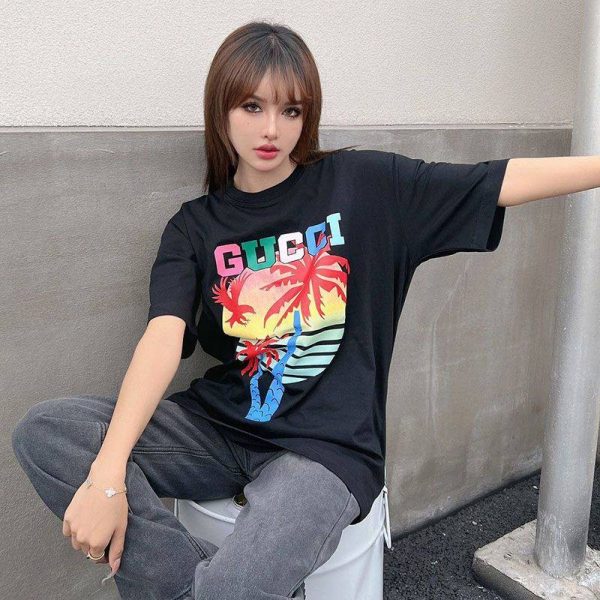 21AW新作グッチ ヤシ コットン Tシャツ コピー guc81693 - 画像 (9)